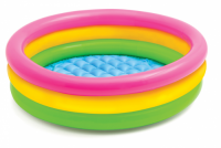 3 Rings Small Size Inflatable Baby Pool Movable Plastic Inflatable Pool 3 Ring Baby Pool