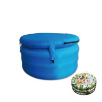 Drop Stitch Bottle Portable Inflatable Ice Cooler Inflatable Insulated Ice Bucket for Fishing Seat